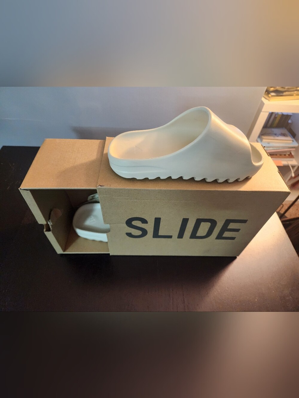 Mens Adidas Yeezy Slide In Bone. Excellent Condition. In The Original Box.